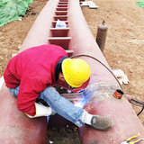 平頂山熱力管道跨湛河鋼結(jié)構(gòu)拱形橋車間制作現(xiàn)場安裝照片